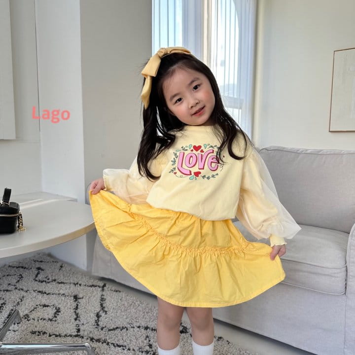Lago - Korean Children Fashion - #minifashionista - Love Mesh Sweatshirt - 9