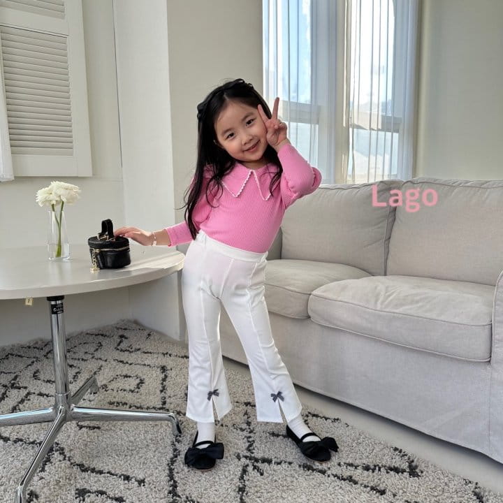 Lago - Korean Children Fashion - #stylishchildhood - Check Ribbon Pants - 8