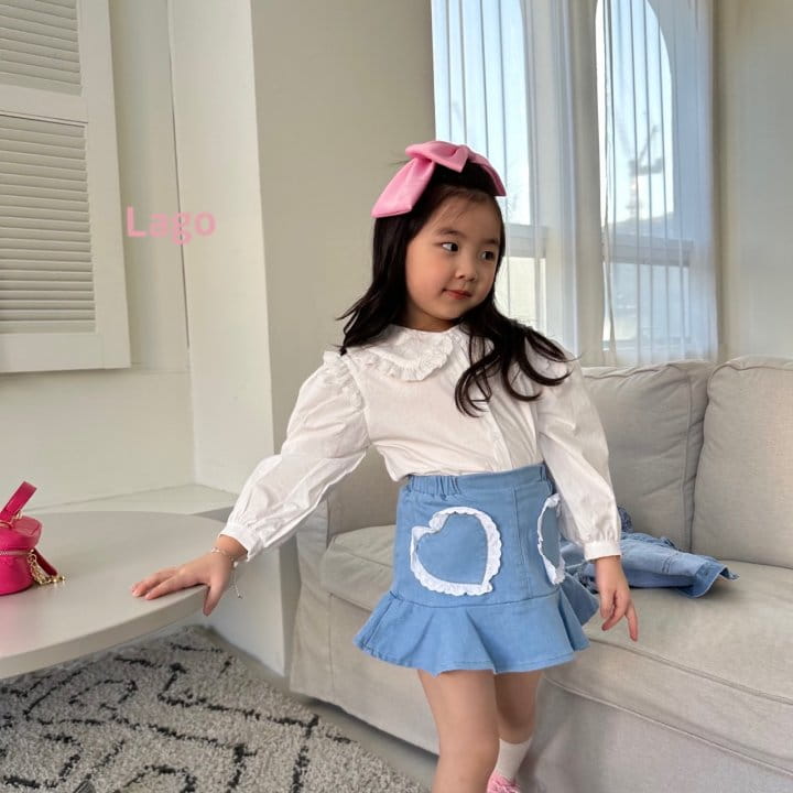 Lago - Korean Children Fashion - #toddlerclothing - Lace Heart Skirt - 4