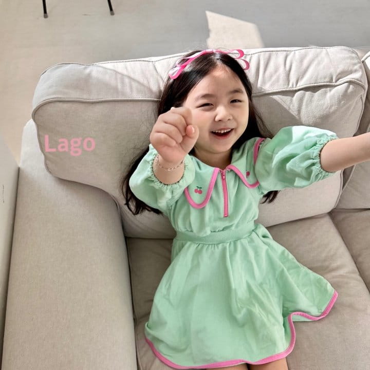 Lago - Korean Children Fashion - #todddlerfashion - Roa Collar One-piece