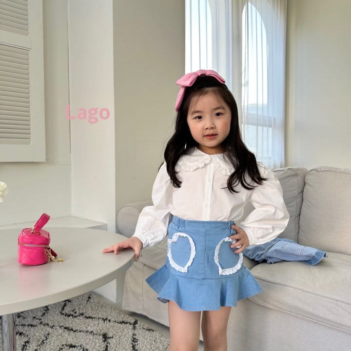 Lago - Korean Children Fashion - #toddlerclothing - Lace Heart Skirt - 3
