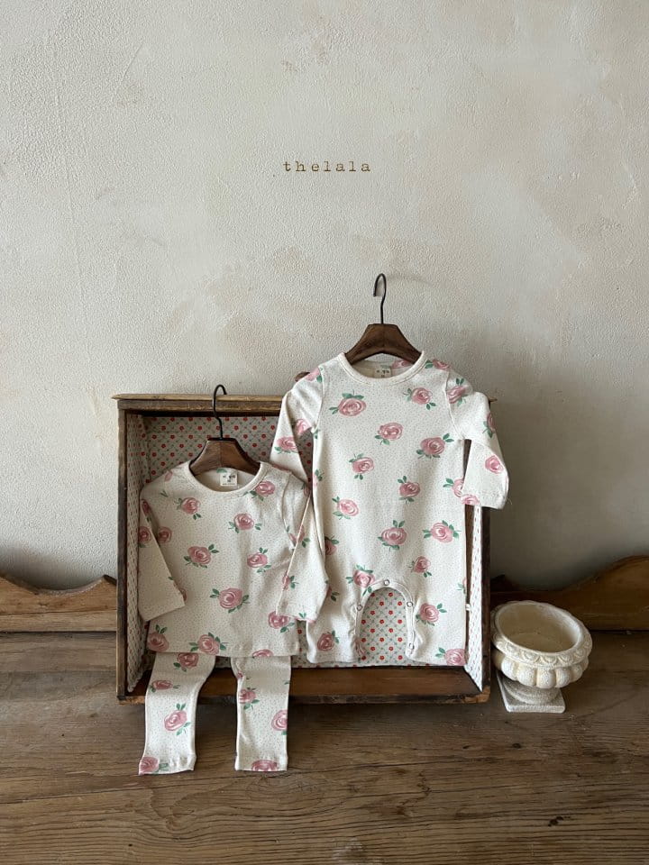 Lala - Korean Baby Fashion - #babygirlfashion - Big Rose Bodysuit - 2