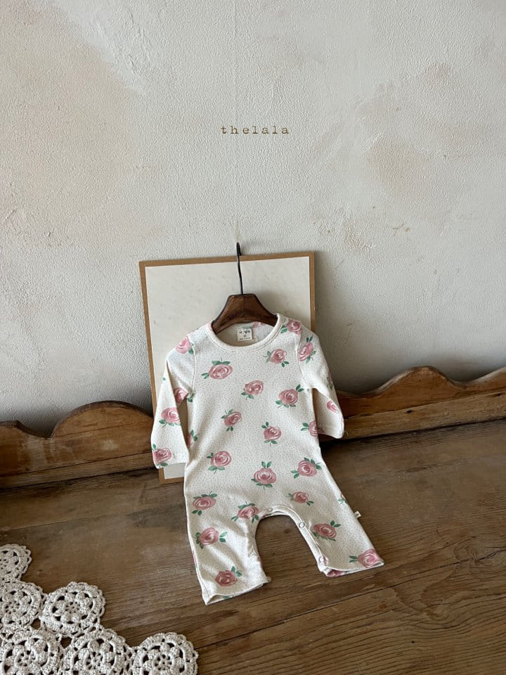 Lala - Korean Baby Fashion - #babyootd - Big Rose Bodysuit - 5