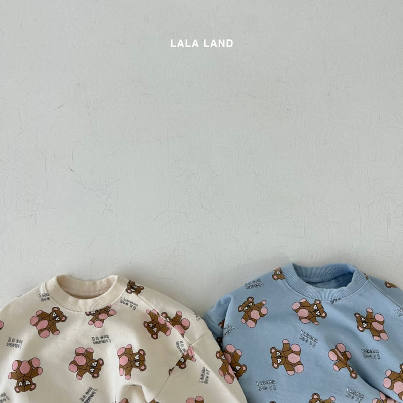 Lalaland - Korean Baby Fashion - #babyboutiqueclothing - Bebe Sketch Bear Top Bottom Set - 2
