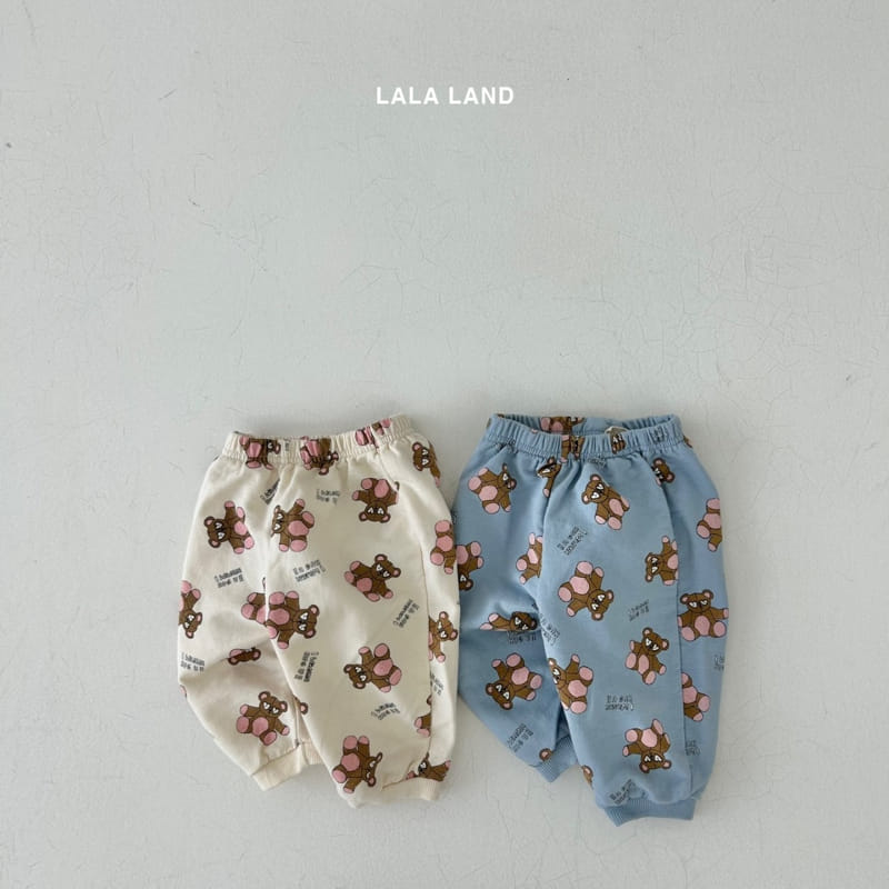 Lalaland - Korean Baby Fashion - #babyclothing - Bebe Sketch Bear Top Bottom Set - 4