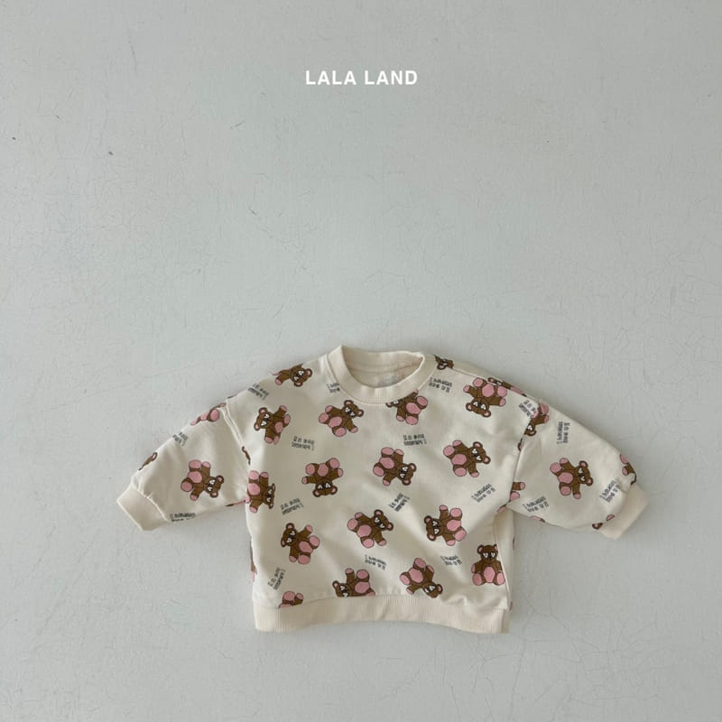 Lalaland - Korean Baby Fashion - #babylifestyle - Bebe Sketch Bear Top Bottom Set - 7