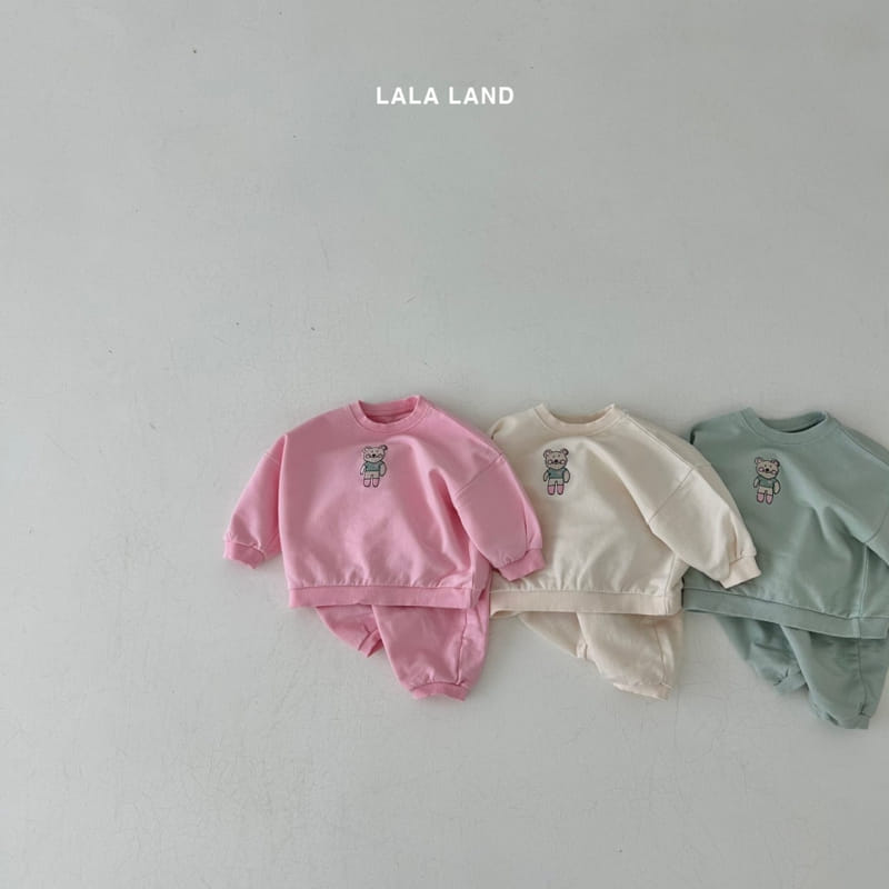 Lalaland - Korean Baby Fashion - #babylifestyle - Bebe We Top Bottom Set - 2