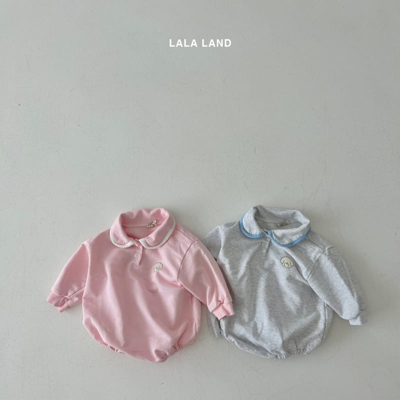 Lalaland - Korean Baby Fashion - #babyoutfit - Bebe Circle Collar Bodysuit - 3