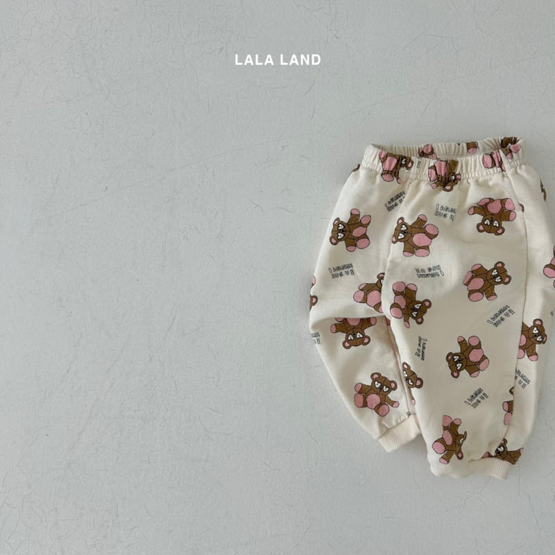Lalaland - Korean Baby Fashion - #babyoutfit - Bebe Sketch Bear Top Bottom Set - 11