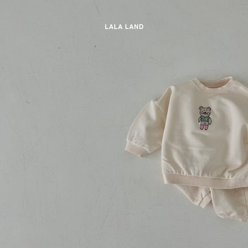 Lalaland - Korean Baby Fashion - #babyoutfit - Bebe We Top Bottom Set - 5