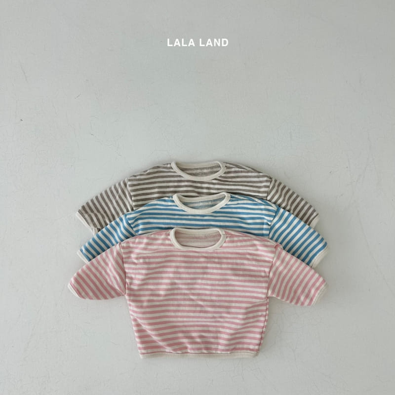Lalaland - Korean Baby Fashion - #babyoutfit - Bebe Stripes Piping Sweatshirt - 3