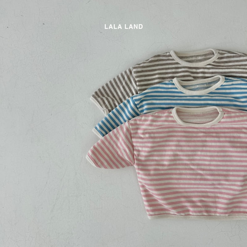 Lalaland - Korean Baby Fashion - #babyoutfit - Bebe Stripes Piping Sweatshirt - 4