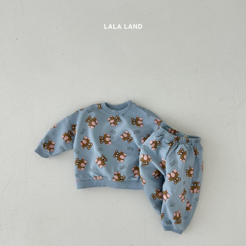 Lalaland - Korean Baby Fashion - #babywear - Bebe Sketch Bear Top Bottom Set - 12
