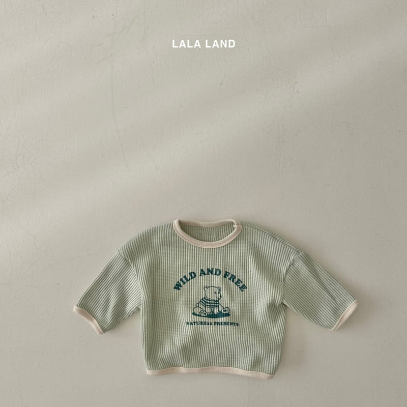 Lalaland - Korean Baby Fashion - #onlinebabyboutique - Bebe Waffle Top Bottom Set - 9