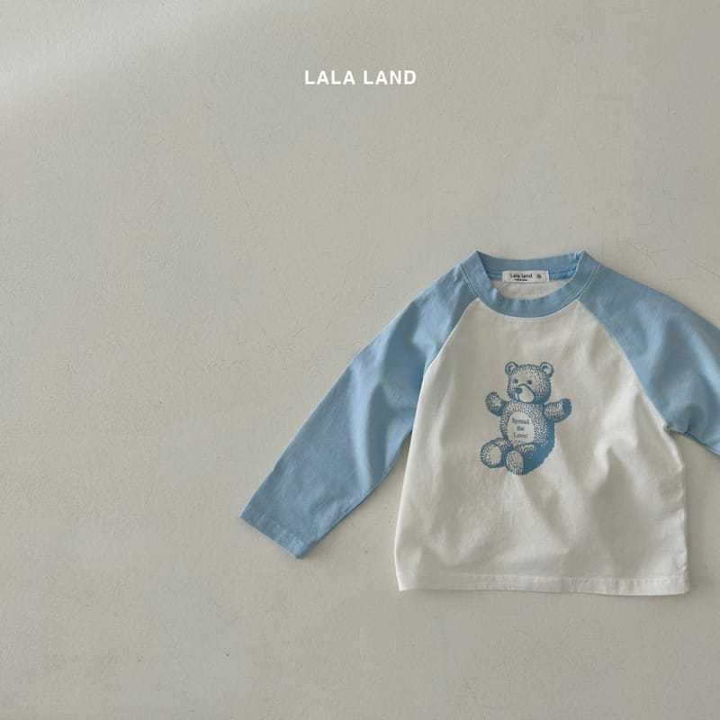 Lalaland - Korean Children Fashion - #kidsshorts - Bear Raglan Tee - 10