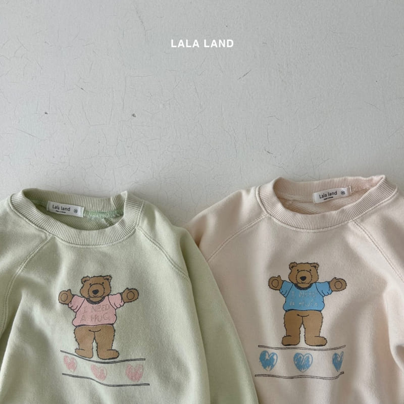 Lalaland - Korean Children Fashion - #kidsshorts - Hug Bear Sweatshirt - 2