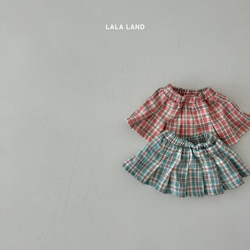 Lalaland - Korean Children Fashion - #kidsstore - Double Check Wrinkle Skirt - 2