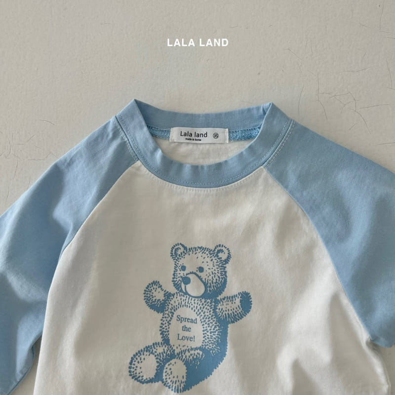 Lalaland - Korean Children Fashion - #kidzfashiontrend - Bear Raglan Tee - 12