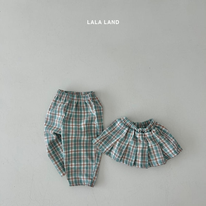 Lalaland - Korean Children Fashion - #littlefashionista - Double Check Wrinkle Skirt - 5
