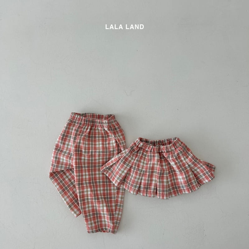 Lalaland - Korean Children Fashion - #magicofchildhood - Double Check Wrinkle Skirt - 6