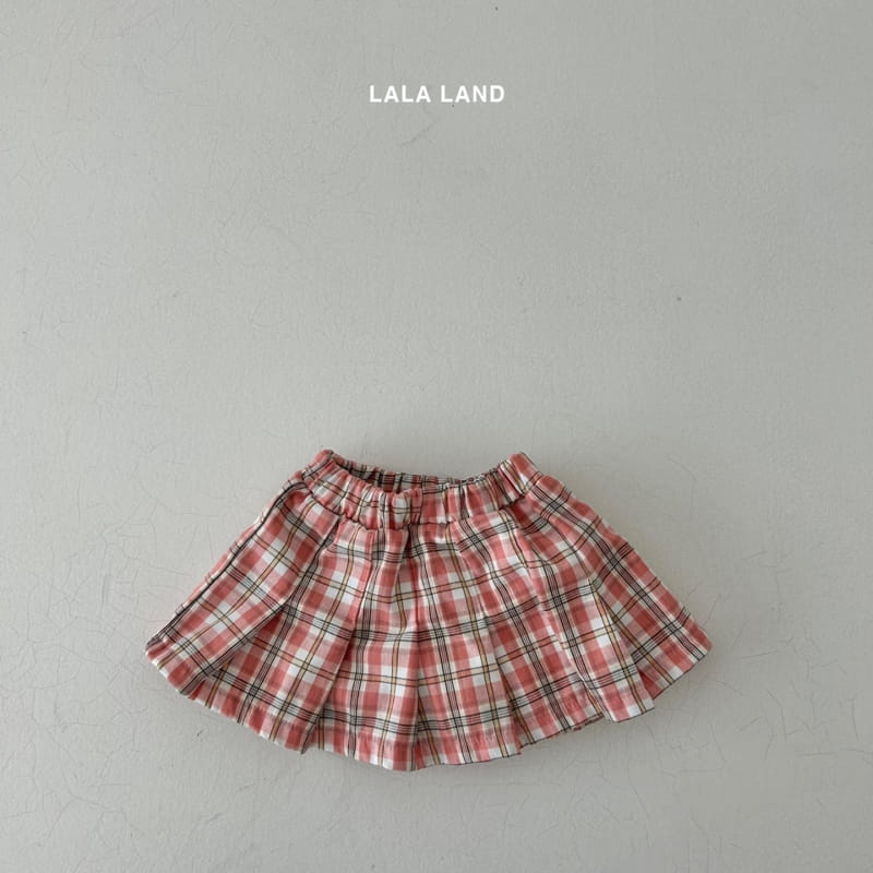 Lalaland - Korean Children Fashion - #minifashionista - Double Check Wrinkle Skirt - 7
