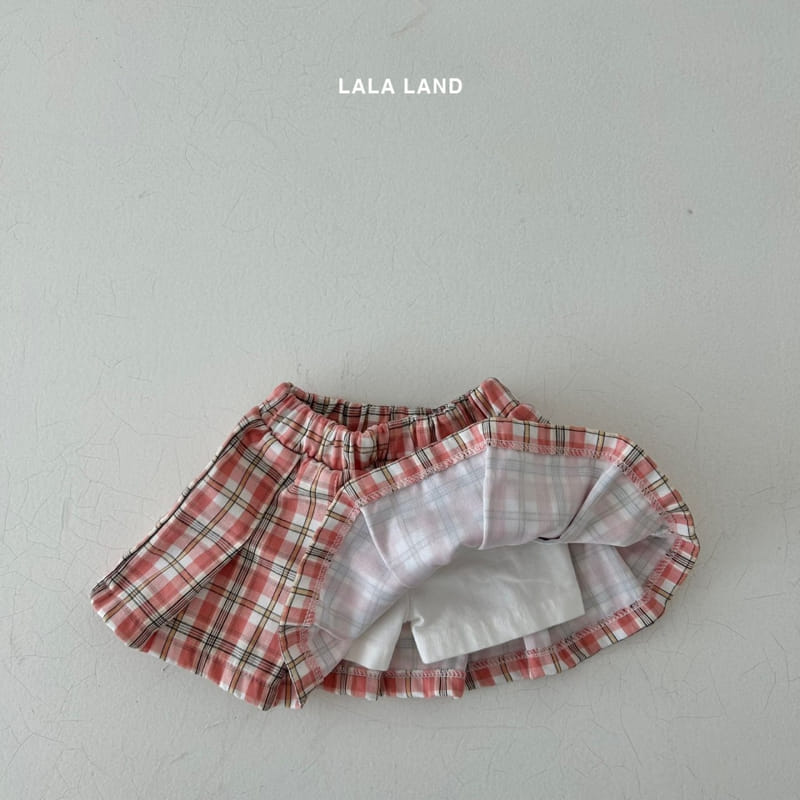 Lalaland - Korean Children Fashion - #stylishchildhood - Double Check Wrinkle Skirt - 11
