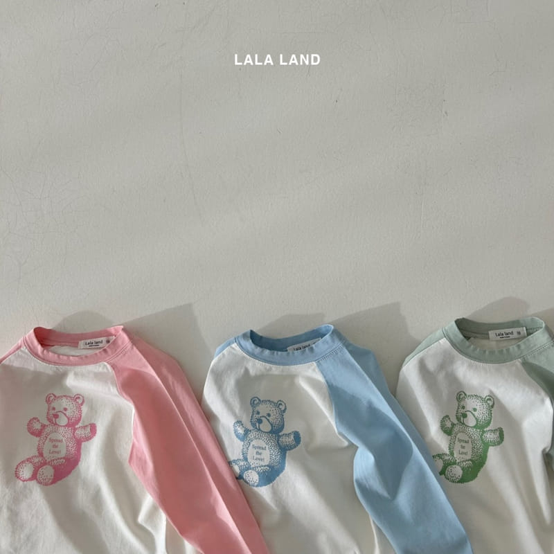 Lalaland - Korean Children Fashion - #toddlerclothing - Bear Raglan Tee - 4