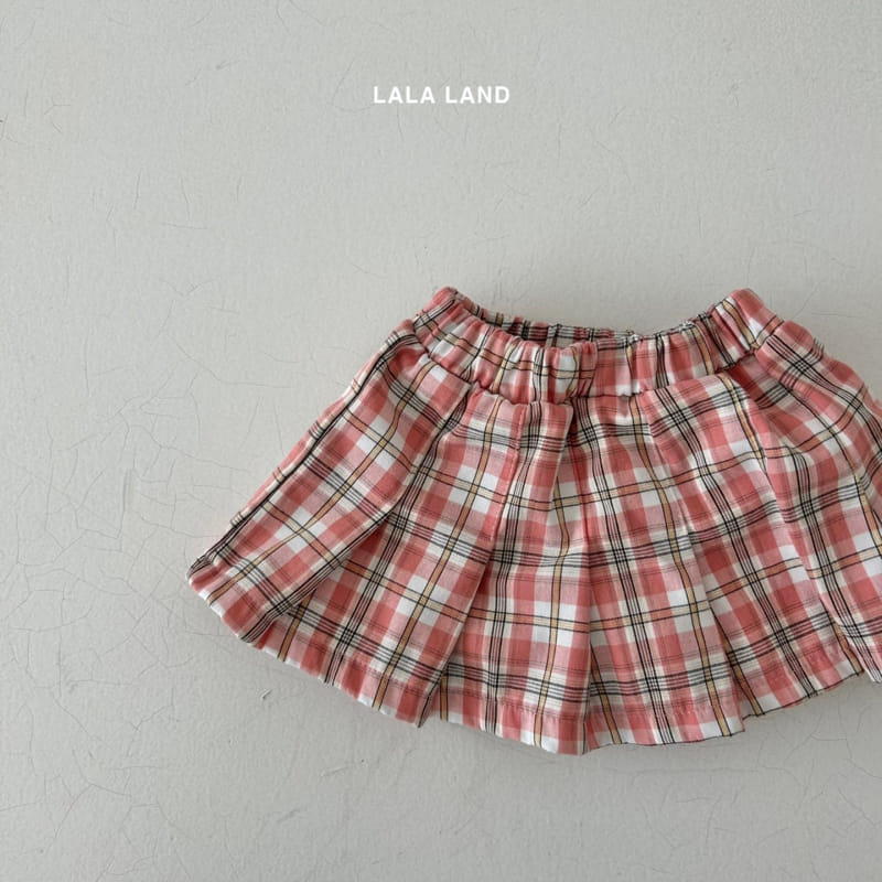 Lalaland - Korean Children Fashion - #todddlerfashion - Double Check Wrinkle Skirt - 9