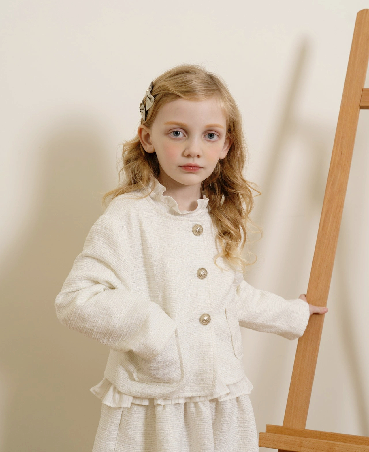 Le Bev - Korean Children Fashion - #Kfashion4kids - Gold Twid Jacket - 10