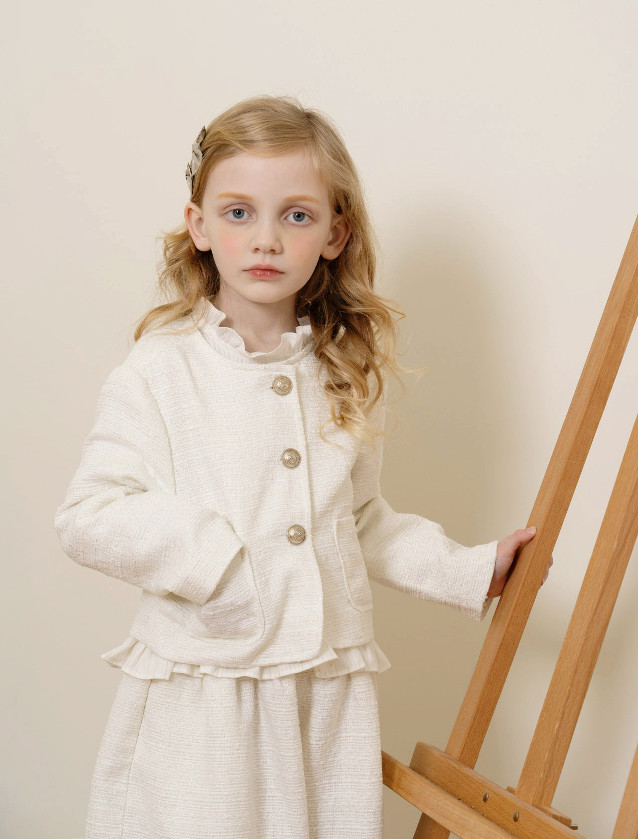 Le Bev - Korean Children Fashion - #kidzfashiontrend - Gold Twid Jacket - 9