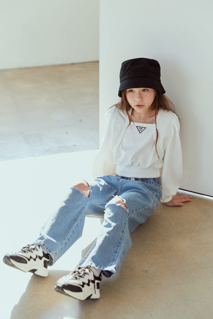Lilas - Korean Children Fashion - #Kfashion4kids - Slit Wide Jeans