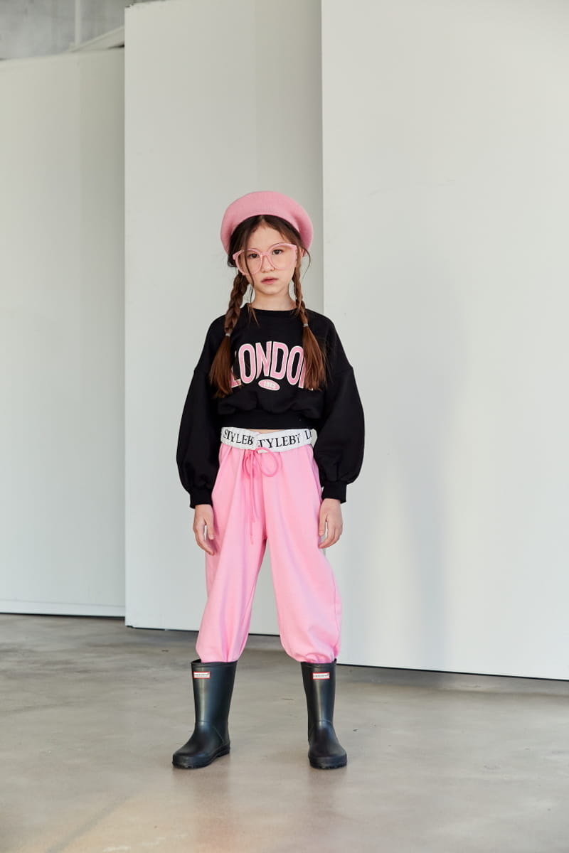 Lilas - Korean Children Fashion - #discoveringself - London Crop Sweatshirt - 11