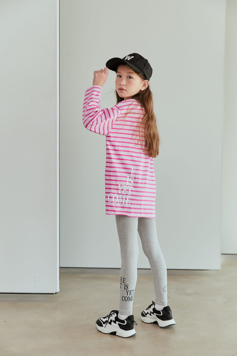 Lilas - Korean Children Fashion - #fashionkids - Initial Stripes Long Tee