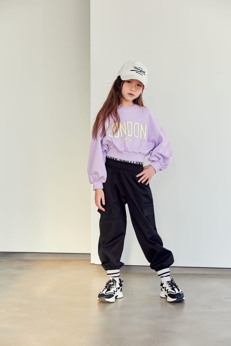 Lilas - Korean Children Fashion - #littlefashionista - London Crop Sweatshirt