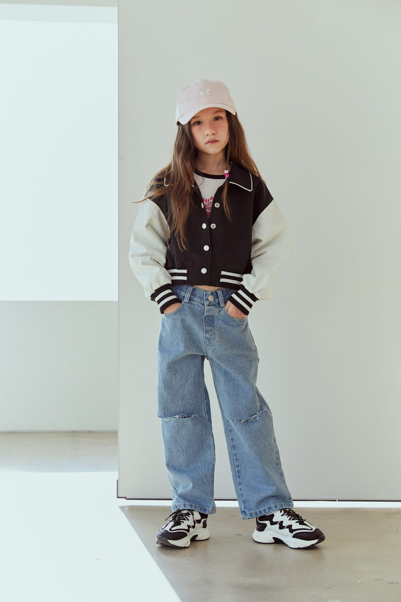 Lilas - Korean Children Fashion - #littlefashionista - Slit Wide Jeans - 2