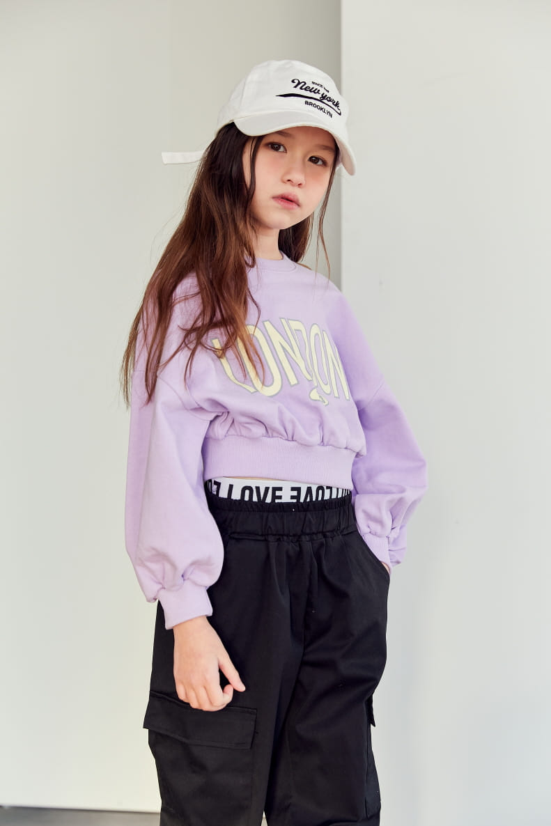 Lilas - Korean Children Fashion - #minifashionista - London Crop Sweatshirt - 3