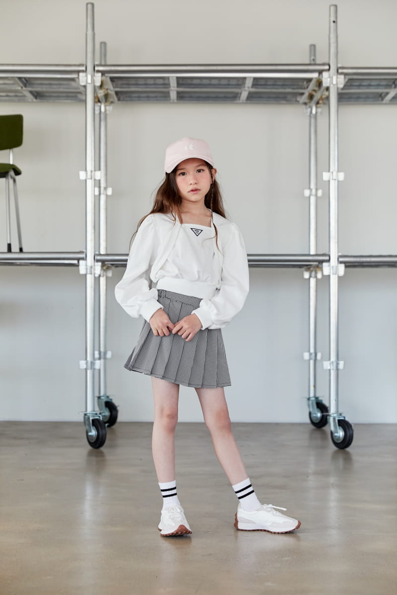 Lilas - Korean Children Fashion - #minifashionista - Check Wrinkle Skirt - 2