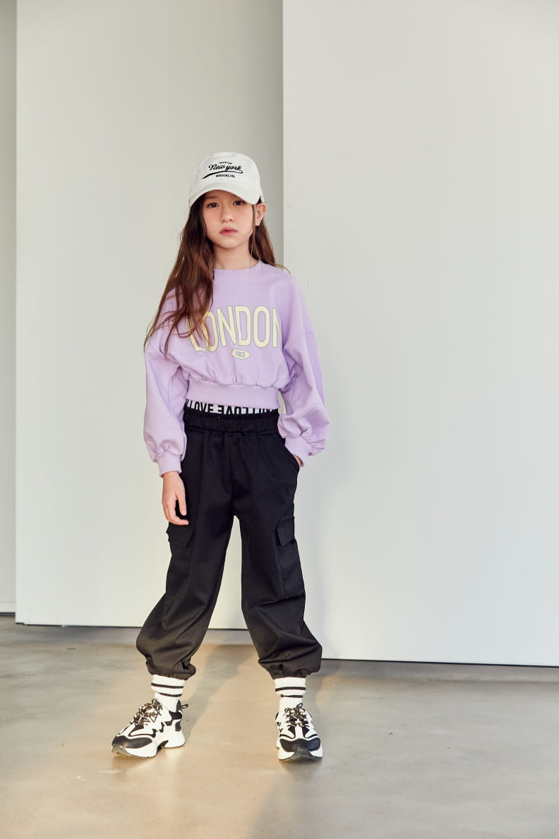 Lilas - Korean Children Fashion - #minifashionista - London Crop Sweatshirt - 4