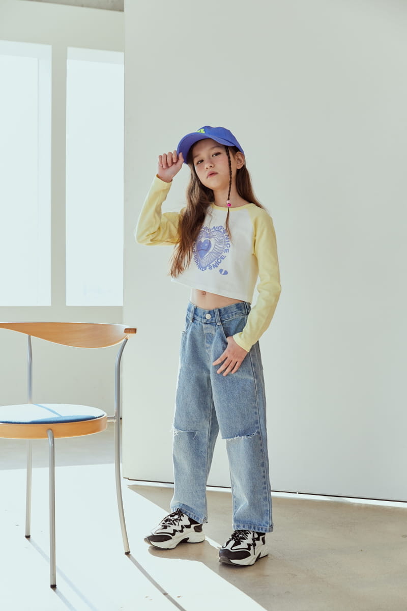 Lilas - Korean Children Fashion - #prettylittlegirls - Slit Wide Jeans - 5
