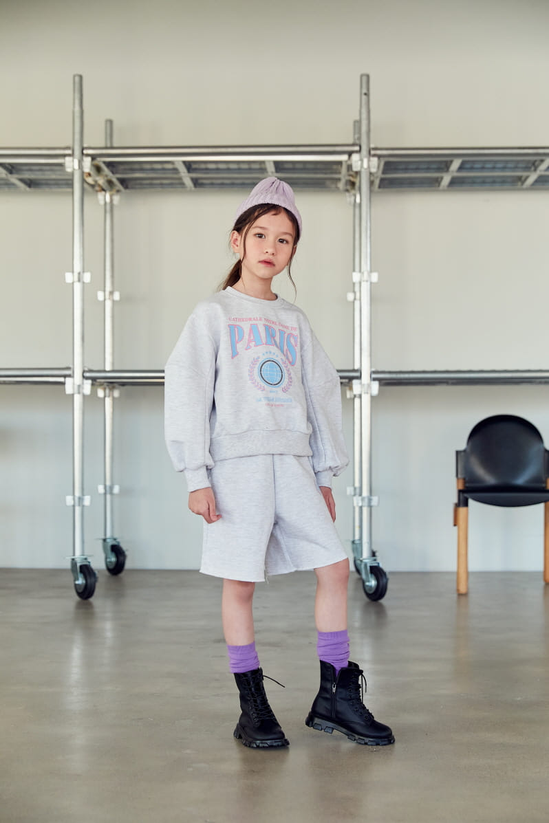 Lilas - Korean Children Fashion - #todddlerfashion - Long Slit Sweatshirt Set - 3