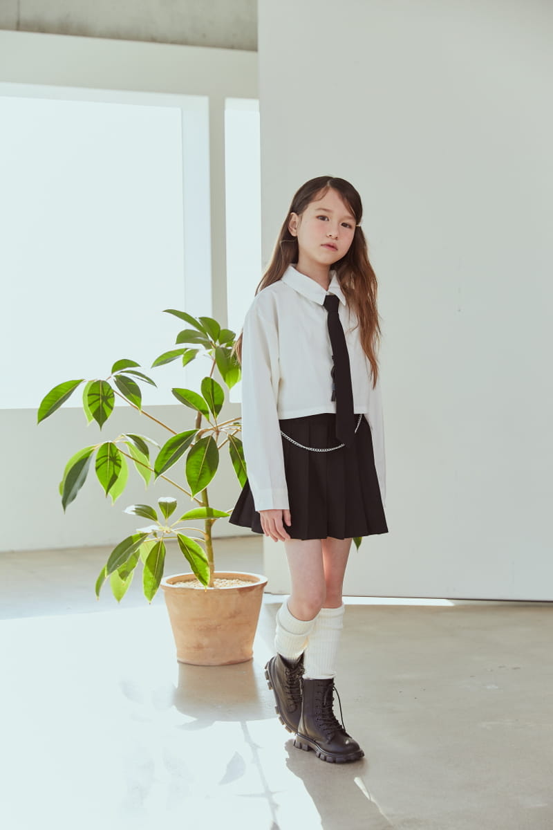 Lilas - Korean Children Fashion - #toddlerclothing - Bonny Crop Shirt - 2