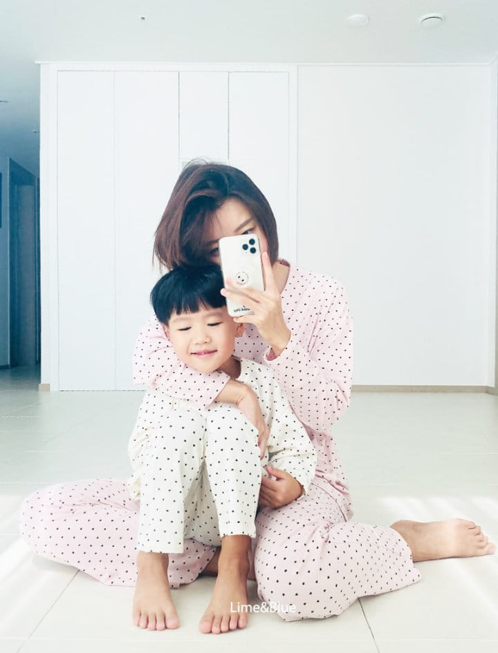 Lime & Blue - Korean Children Fashion - #Kfashion4kids - Heart Vest Easywear Mom Dad - 7
