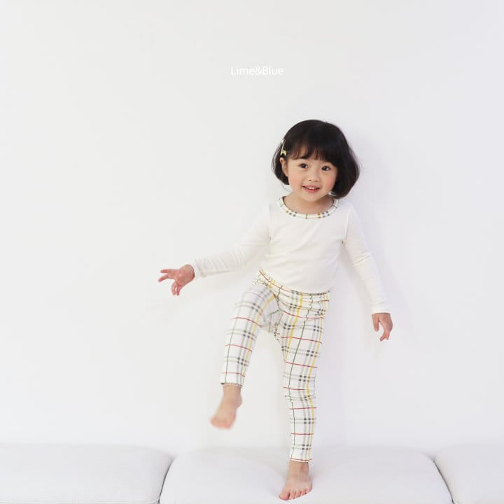 Lime & Blue - Korean Children Fashion - #discoveringself - Basic Check Easywear - 3