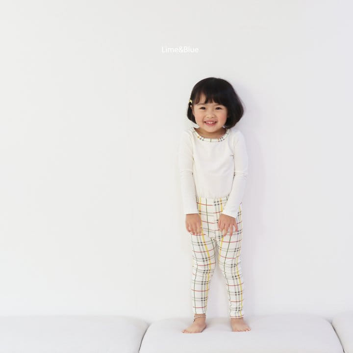 Lime & Blue - Korean Children Fashion - #kidsshorts - Basic Check Easywear - 5