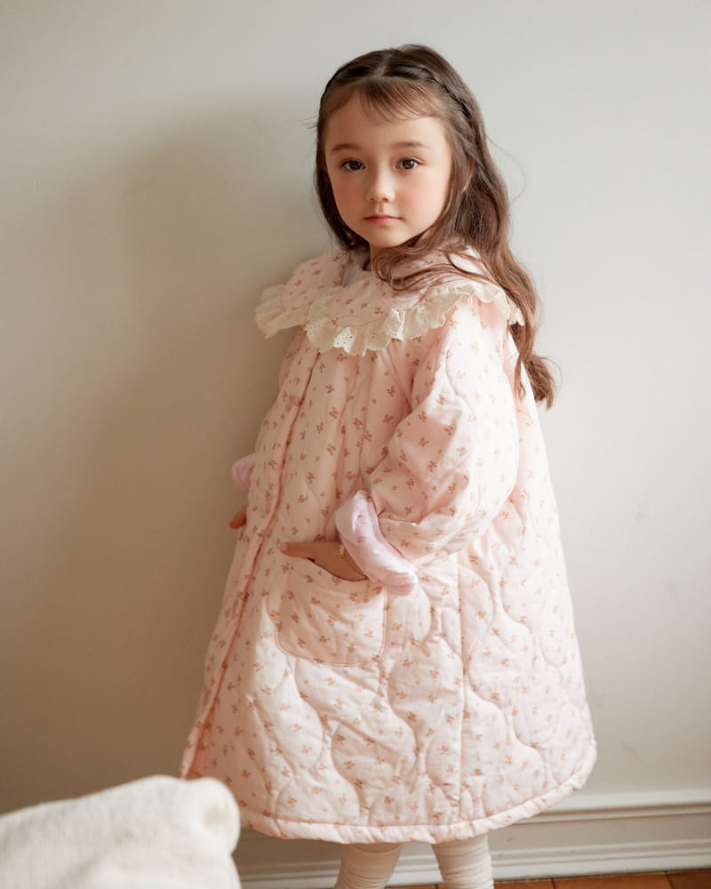 Loveplain - Korean Children Fashion - #magicofchildhood - Daisy Quilting Coat - 4