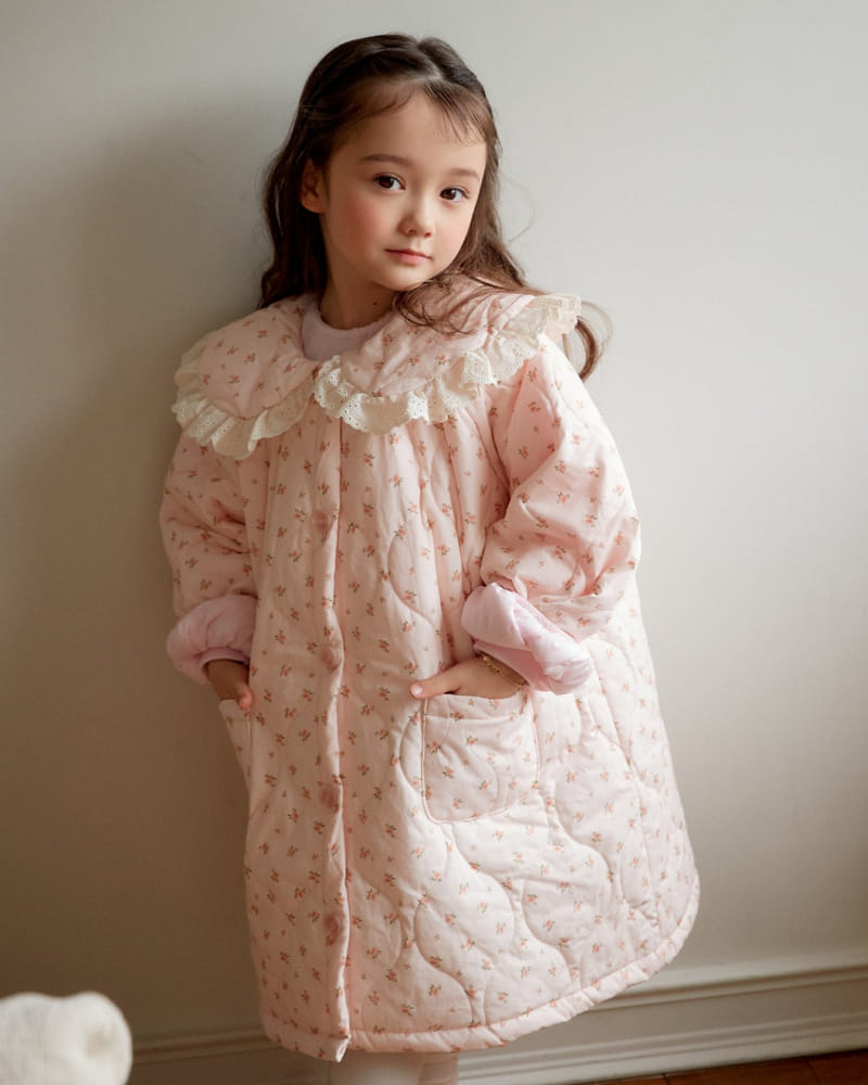 Loveplain - Korean Children Fashion - #prettylittlegirls - Daisy Quilting Coat - 5