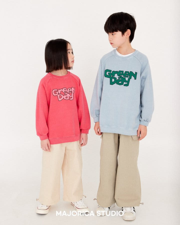 Majorica - Korean Children Fashion - #designkidswear - Green Day Sweatshirt - 3