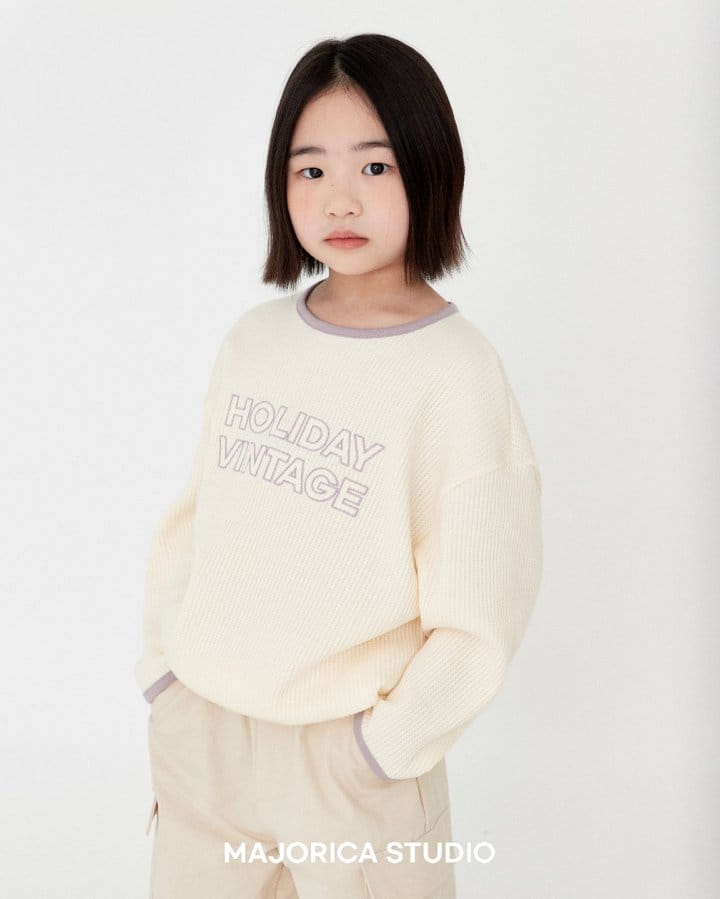Majorica - Korean Children Fashion - #kidsshorts - Waffle Sweatshirt - 8