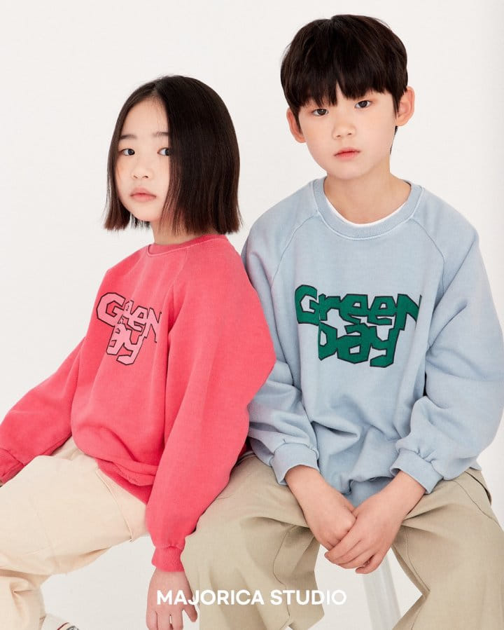 Majorica - Korean Children Fashion - #kidsshorts - Green Day Sweatshirt - 6