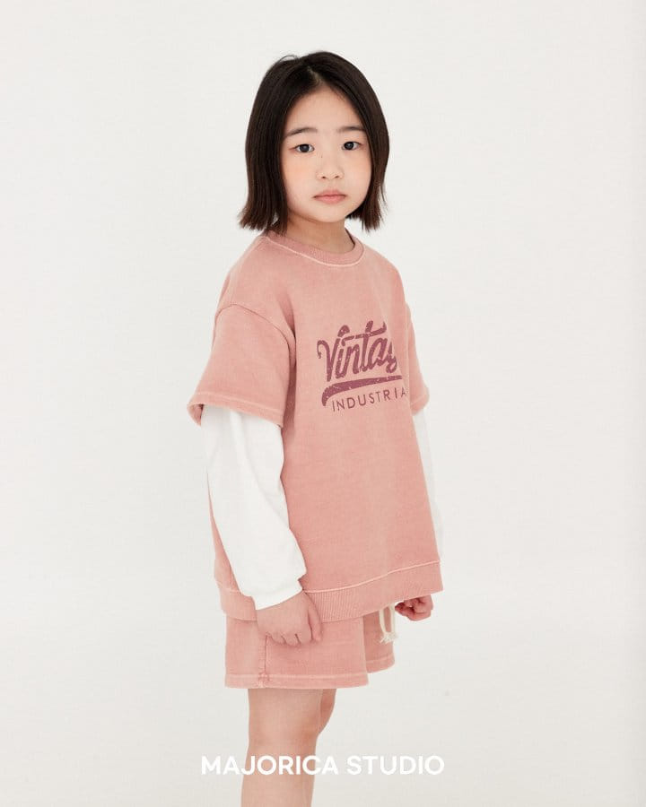 Majorica - Korean Children Fashion - #magicofchildhood - Vintage Pigment Top Bottom Set - 6